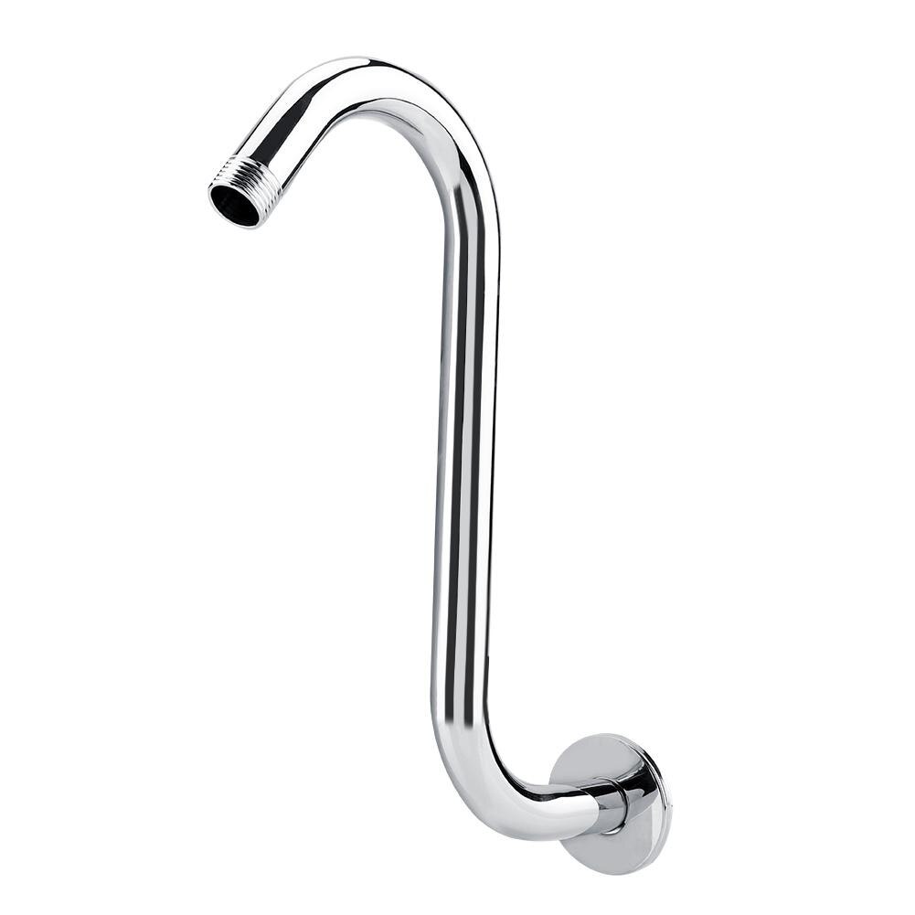 8 inch Shower Head Bracket 201 Stainless Steel Shower Extension Arm High Rise S-Curved Shower Arm Bathroom Accessories