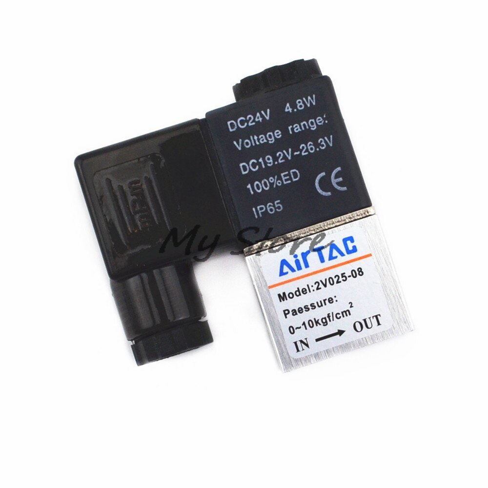 Pneumatic 2 Way 2 Position Air Directional Control Solenoid Valve 2V025-08 DC12V DC24V AC110V AC220V