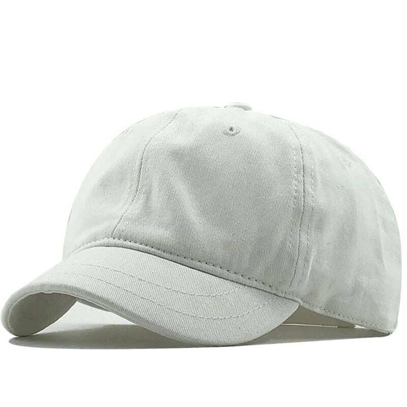 Topmerk korte rand effen kleur baseball pet getailleerde katoenen snapback petten hiphop hoeden voor mannen vrouwen 5 kleuren beschikbaar: 3