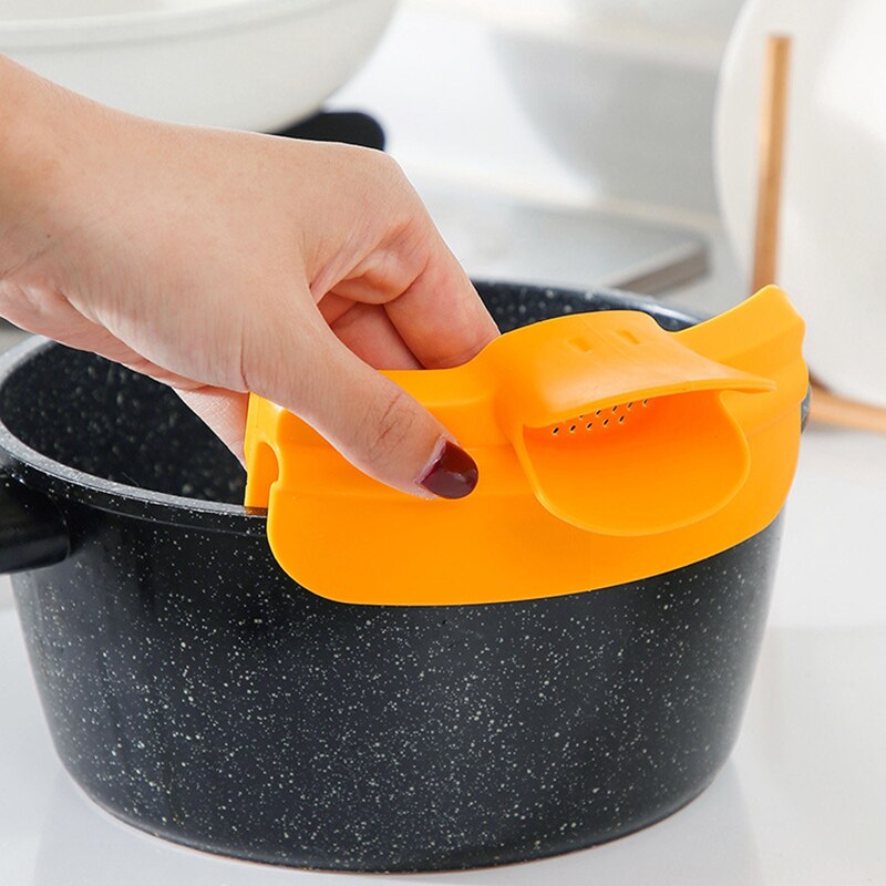 Duck Mouth Style Spill-proof Kitchenware And Pots Filter With Round Edge Diverter Duckbill Liquid Diverter Spout Soup Pot