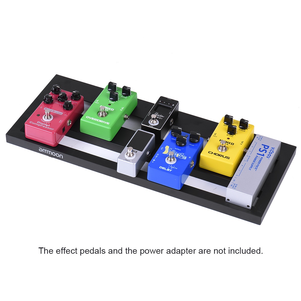Ammoon DB-2 Portable guitare pédale conseil en alliage d'aluminium avec sac de transport bandes sangles guitare effet pédale pour accessoires de guitare