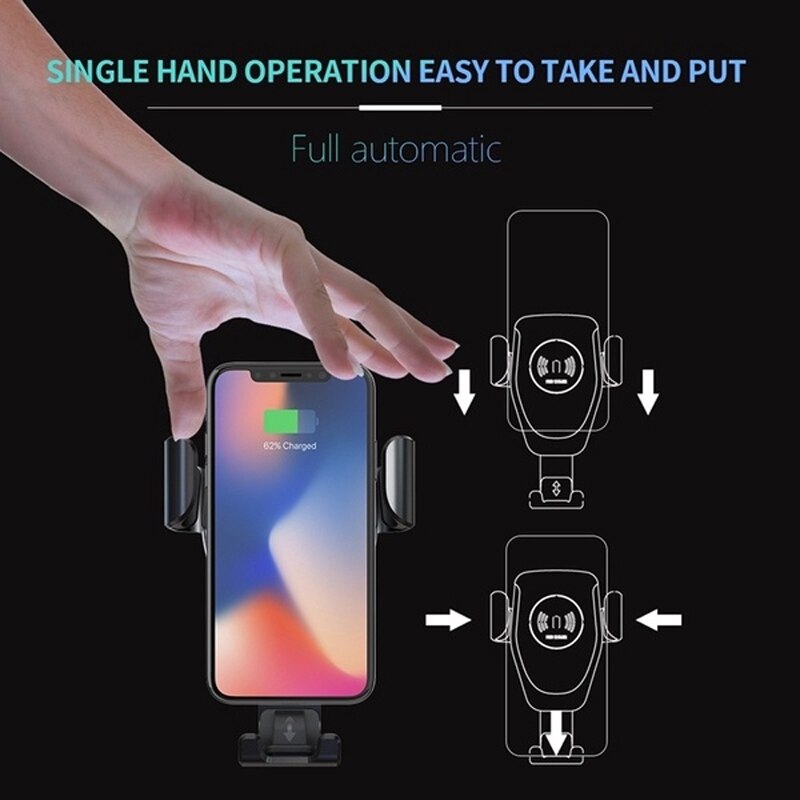 Drahtlose Auto Ladegerät Schwerkraft 10w Schnelle Wirless Ladegerät für Samsung S10 S9 S8 Plus A70 A50 Iphone 11 8 Plus Draadloze Auto Oplader