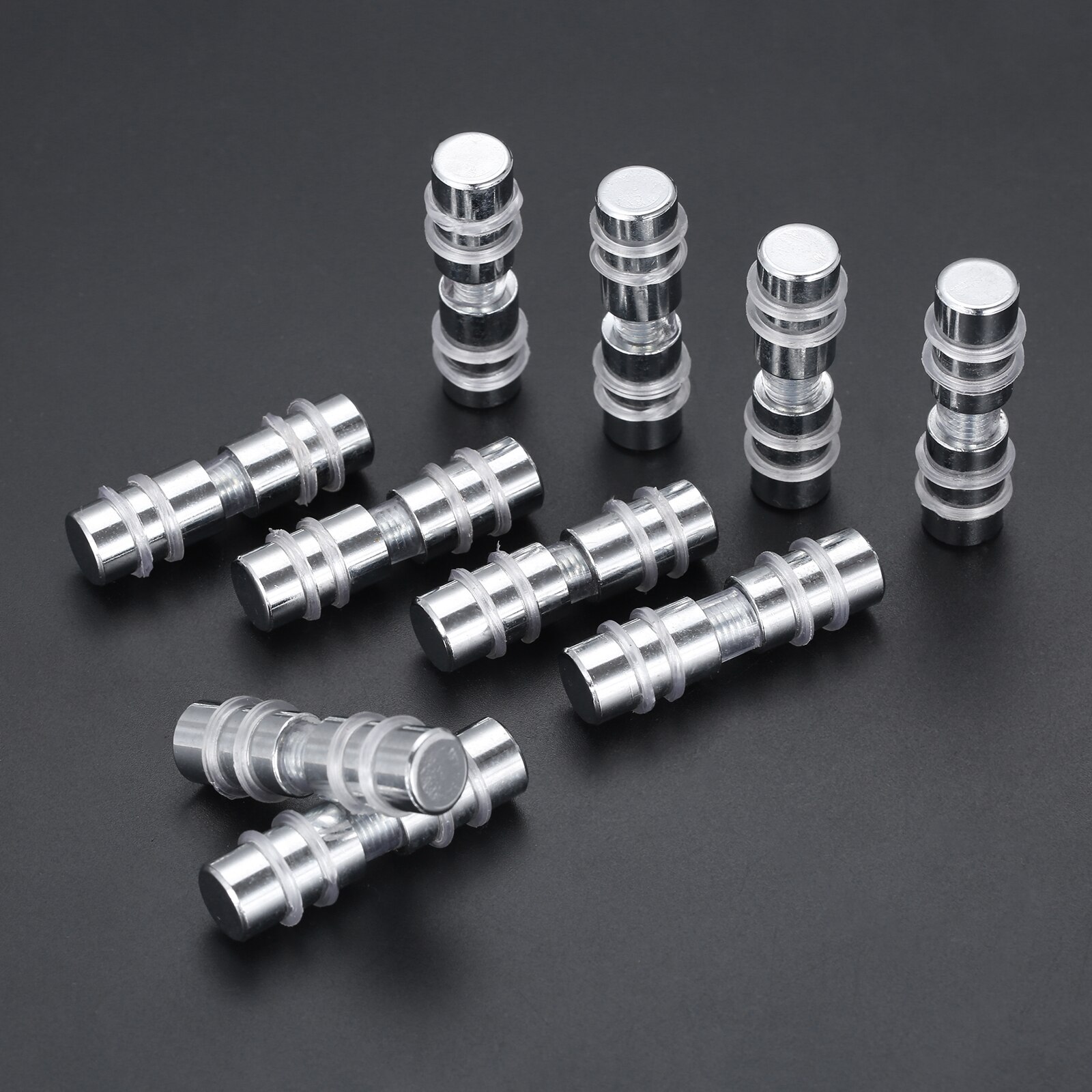 10 Pcs Double Side Glass Clip Shelf Support Brackets Glass Shelf Holder Clamps for Bathroom Glass Shelves Wine Display Cabinets