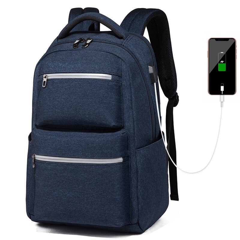Sac à dos fonctionnel pour hommes, tendance, sac de voyage de pour étudiant, sac d'école pour homme, sac pour ordinateur portable de 15.6 pouces, nouvelle: Blue