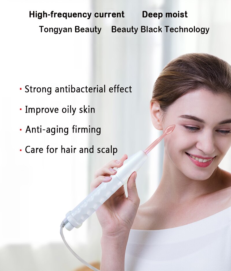 High Frequency Facial Machine Spot Electrode Glass Tube Electro Therapy Beauty Device Acne Remover Facial Skin Care Tightening