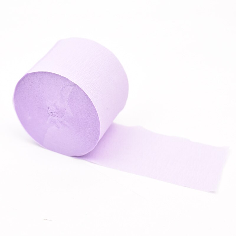 Banderoles en crêpe Pastel de 25M, rouleau de papier de fond licorne arc-en-ciel Pastel, fête d&#39;anniversaire, Baby Shower, baptême et mariage: Violet
