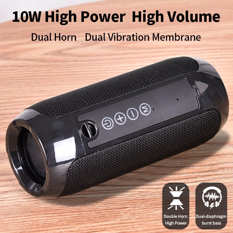 Tg 117 portátil bluetooth alto-falante sem fio subwoofer à prova dwaterproof água ao ar livre usb altifalante áudio apoio aut tf cartão caixa de música