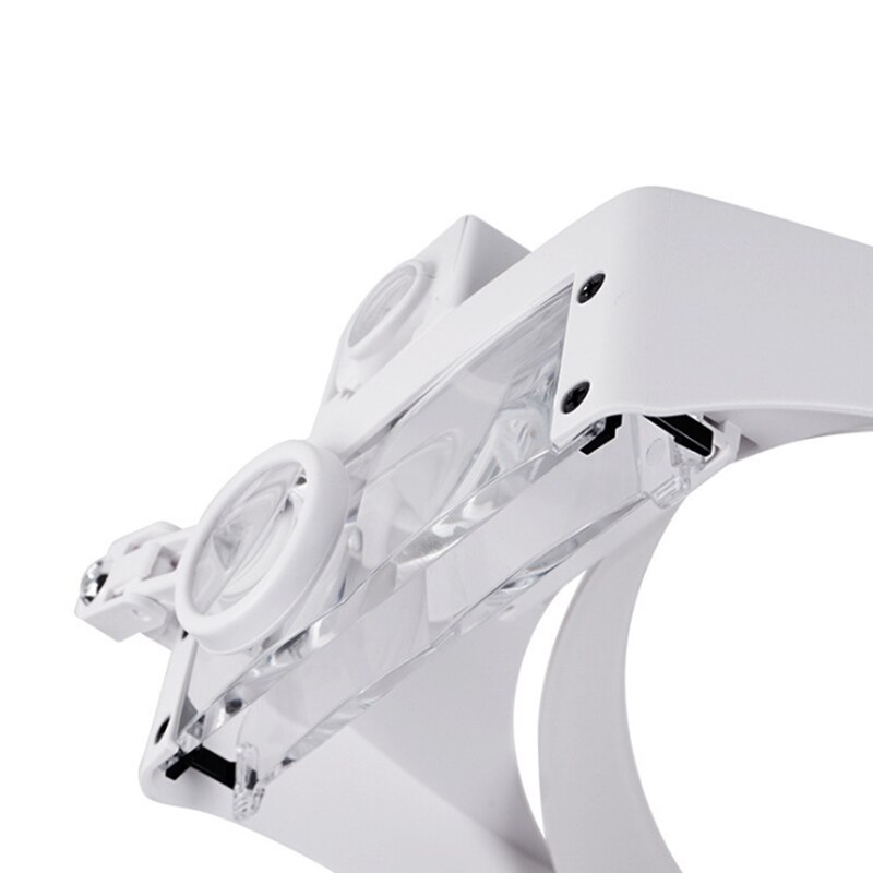 Hoofdband Vergrootglas 1.5X-11X Helm Verrekijker Eyewear Vergrootglazen Derde Hand Loupe Met Led Voor Repareren Borduurwerk