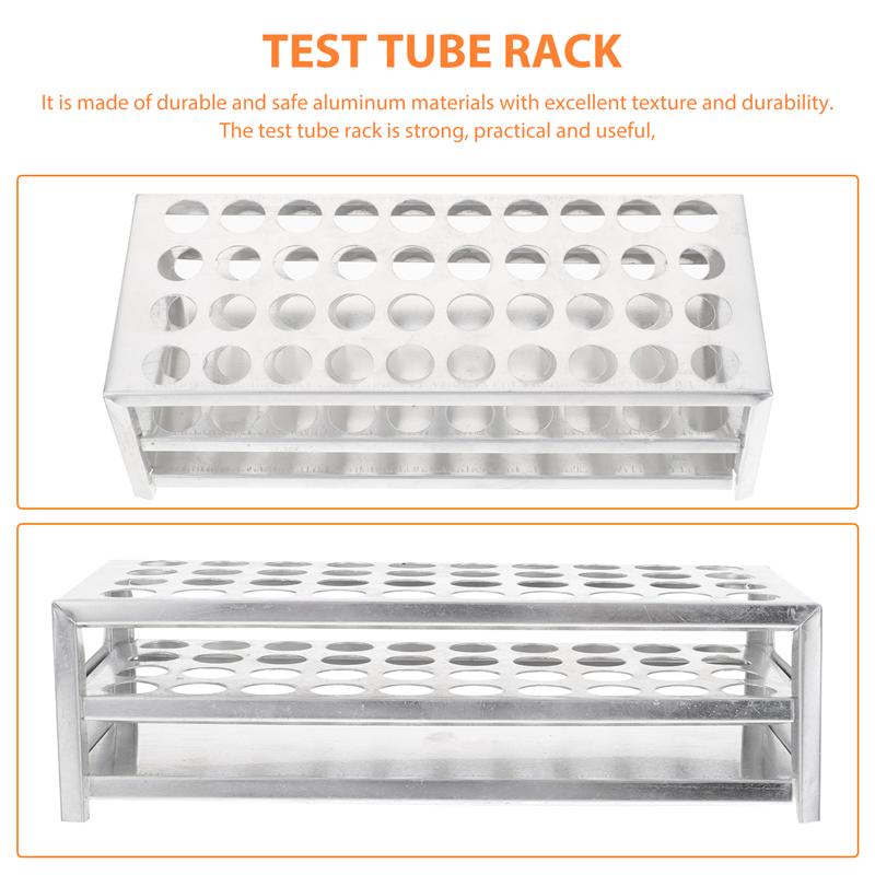 1pc Laboratory Test Tube Stand Aluminum Test Tube Rack Test Tube Holder
