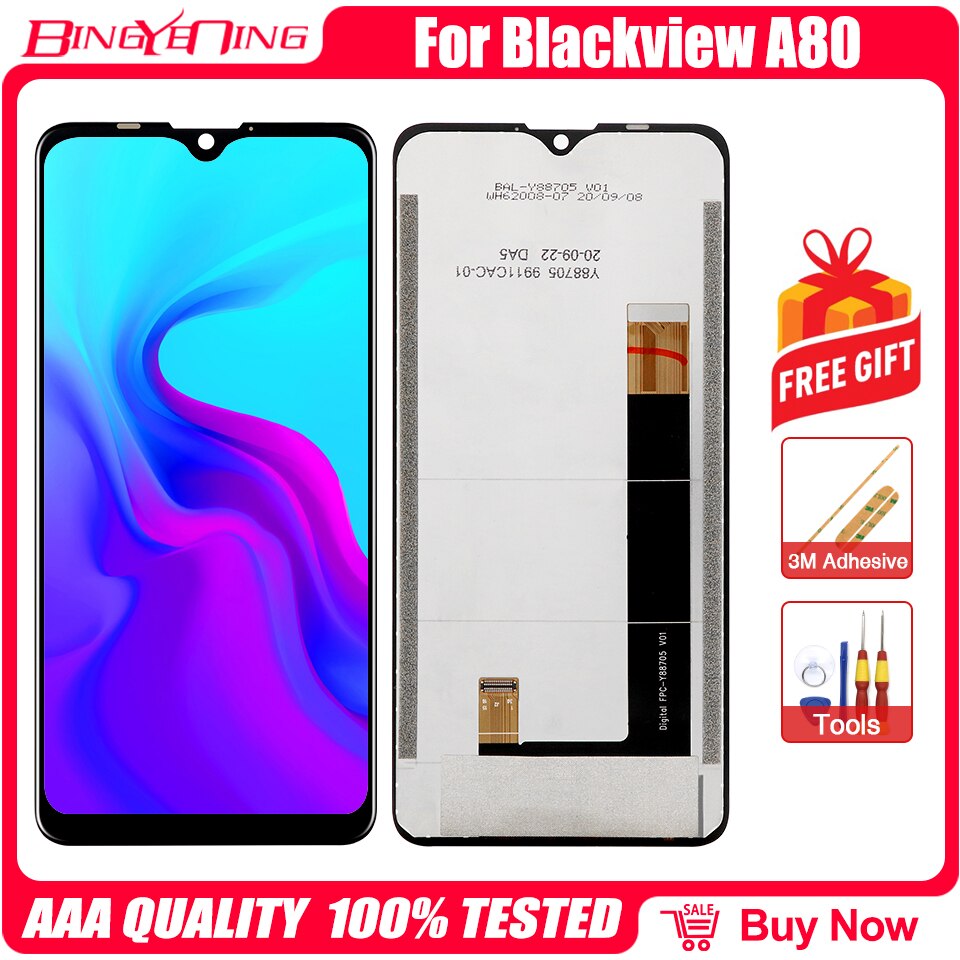 100% nowy oryginalny dla Blackview A10/A20/A20 Pro/A30/A60/A60 Pro/A80/A80 Pro/A8max montaż ekranu + zamienny zestaw ramy: A80 Screen