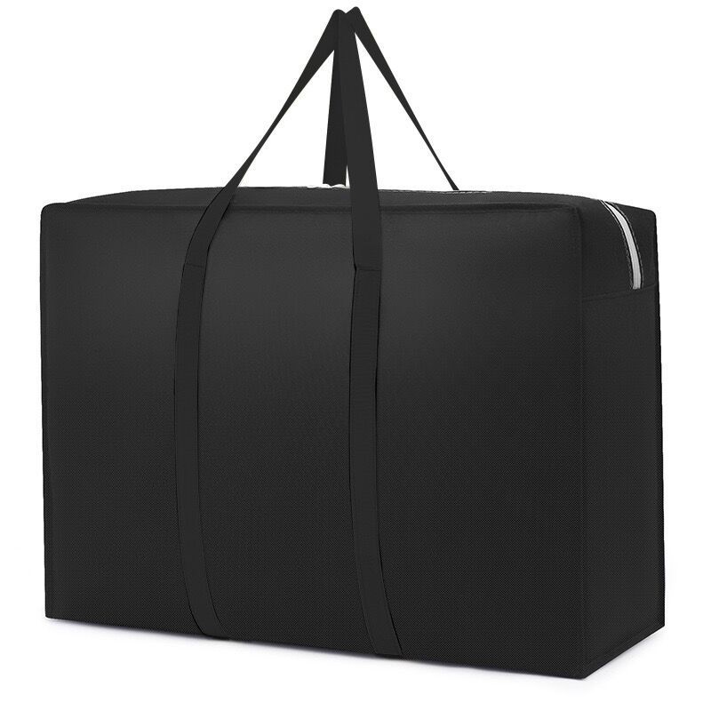 Extra large Moving packing luggage bags thickening large capacity Waterproof Home luggage bags storage clothing organizing bags: L / black