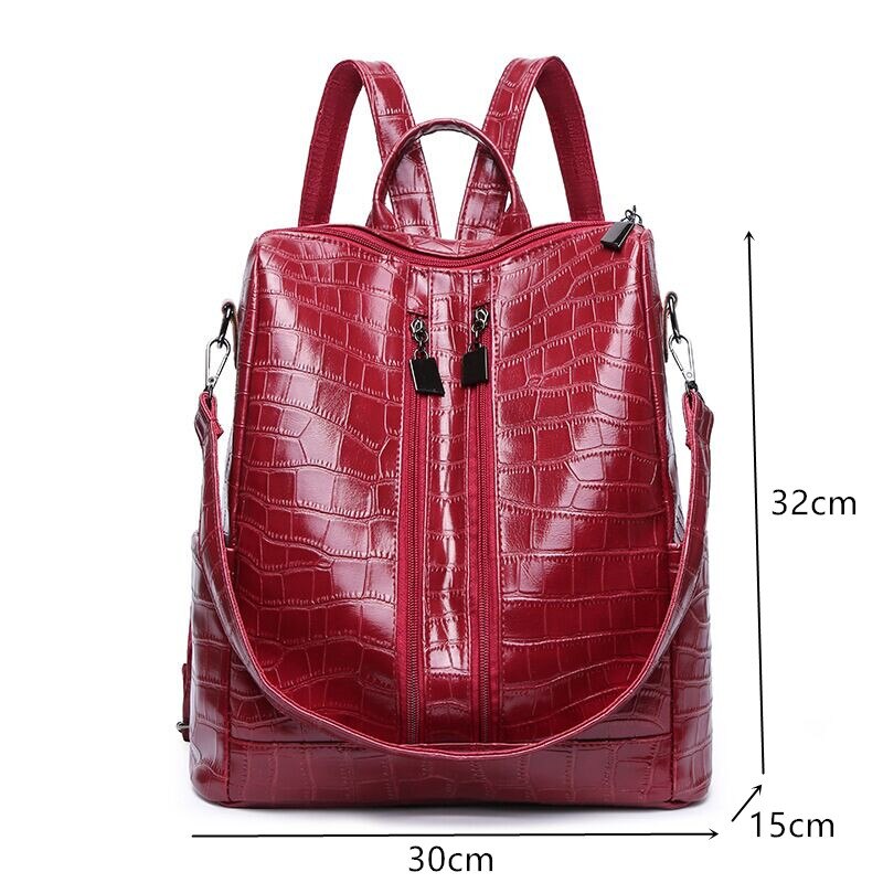 Vento Marea Neue Frauen Rucksäcke Schulter Tasche Leder Weibliche Vintage Große Daypack Multi-funktionale Dame Mädchen Reise Bagpack