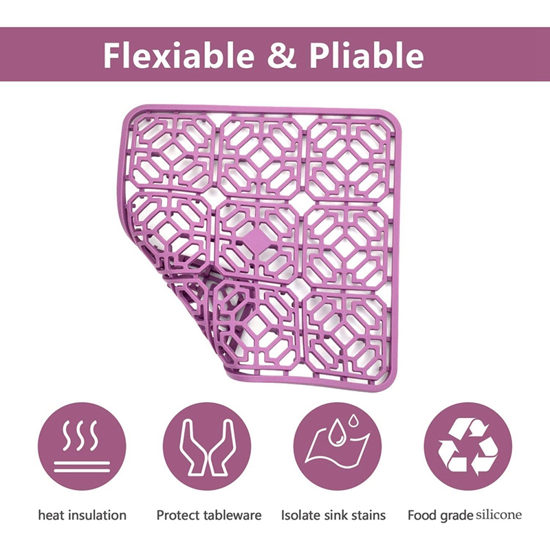 Silicone Kitchen Sink Mat, Great Sink Protector Grid Accessory, Sink Protectors For Kitchen Stainless Steel Sink