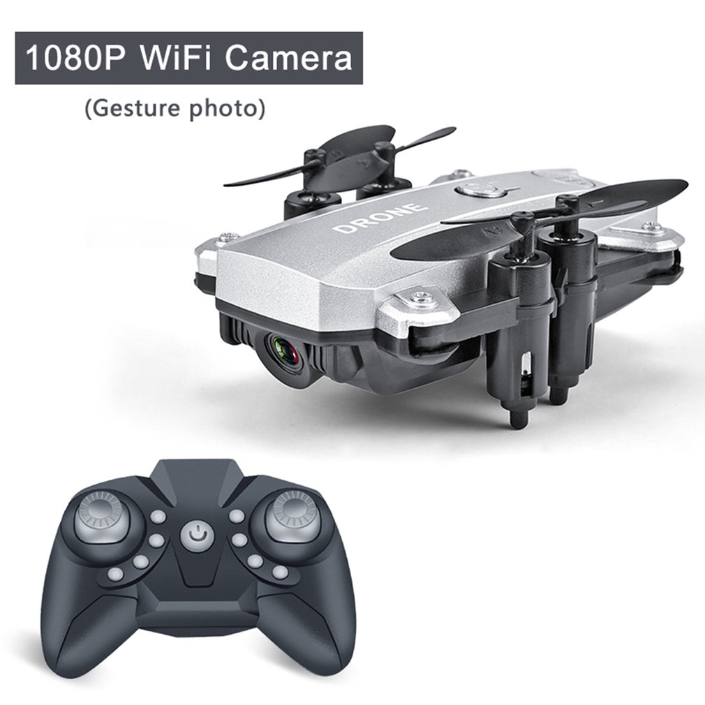 Mini Vouwen Drone Luchtfotografie Wifi Vier-As Vliegtuigen Afstandsbediening Helikopter Grensoverschrijdende Speelgoed: silver 500w camera