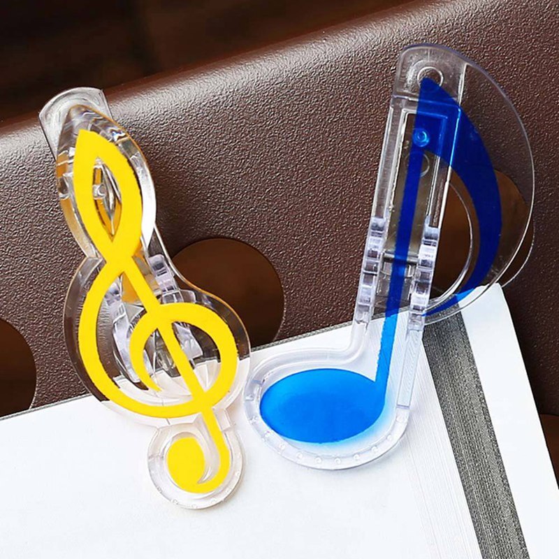 Clips musicales para notas Página de Libro Clips Kawaii, carpeta de papelería, Clip para fotos, notas de billetes, Clip de papel con letras, novedad