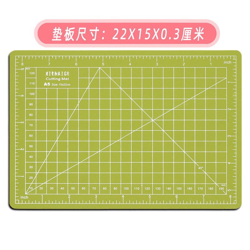 Färg  a5 skärplatta skala skärbräda pvc pappersdyna modell kontorsstämpel mätning anti-skärdyna gummi skulpturplatta: Matcha
