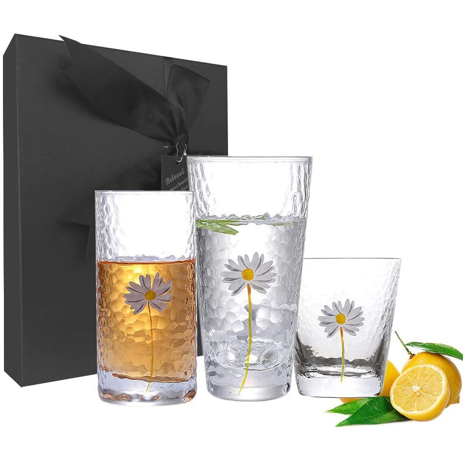 Longdrinkglas Bril, keuken Glaswerk Dagelijks Drinken Glazen Set Van 3,10Oz/12Oz/14Oz Cups Voor Water, bier, Frisdrank, Vaatwasmachinebestendig