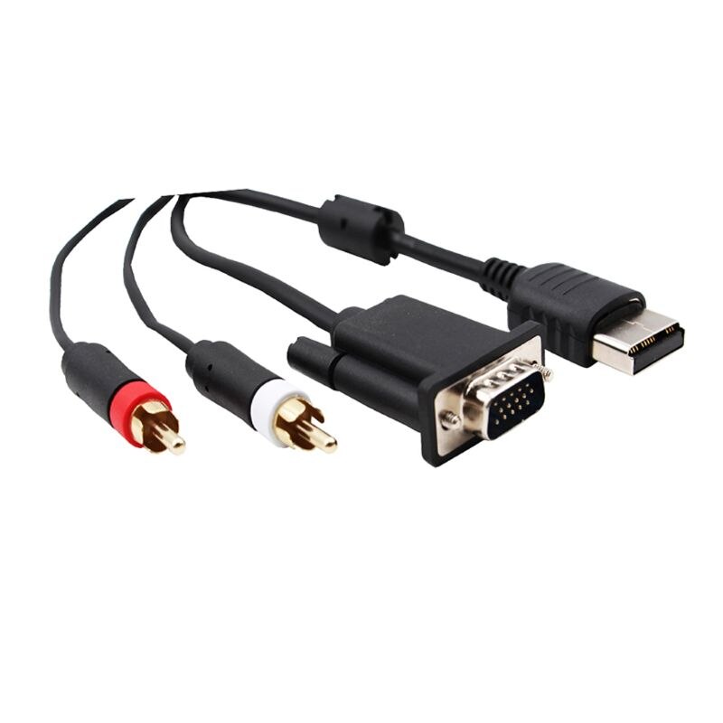 Cabo vga para sg dreamcast alta definição + 3.5mm para 2-adaptador rca macho