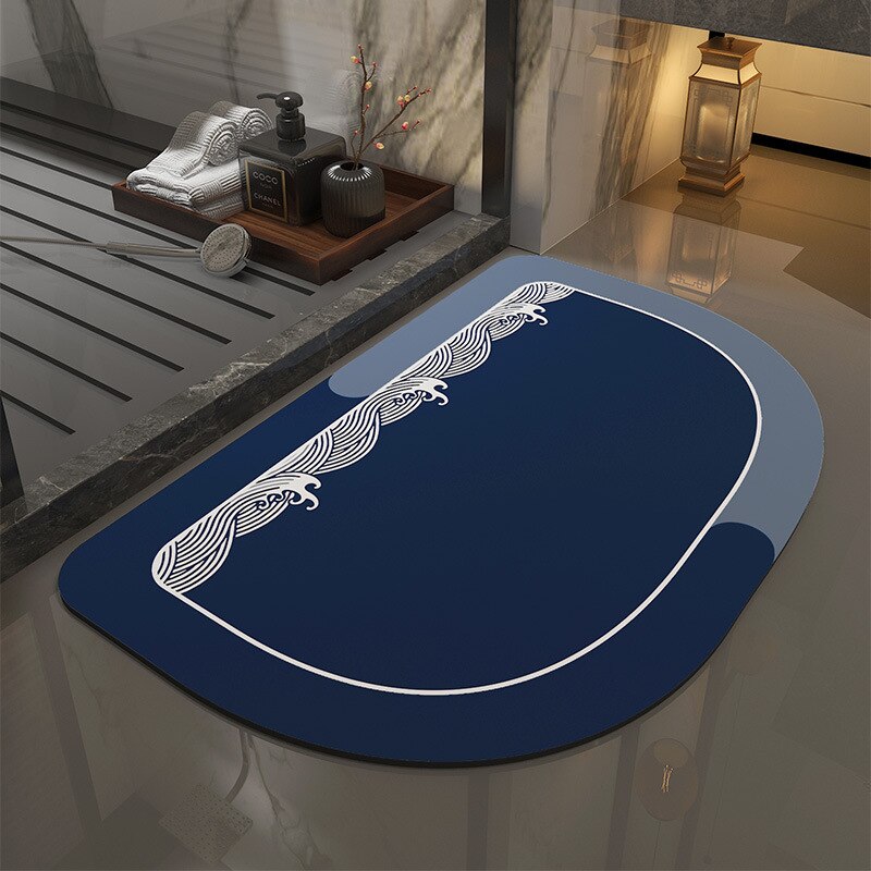 Badematten auf dem Boden Diatomeenschlamm Badezimmer Anti-Rutsch-Matten Badezimmerzubehör Toiletten-Fußmatten Diatomeenerde-absorbierende Pads: 02 / 60x90cm