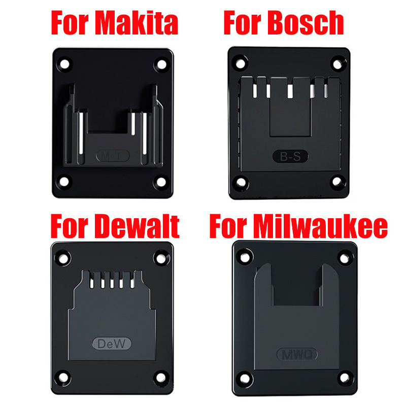 Soporte para máquina, estante de almacenamiento de batería para baterías Makita/Bosch/Dewalt/Milwaukee de 18V, soporte para herramientas de montaje en pared, dispositivos de fijación, 1 ud.