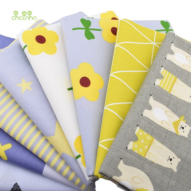 8pcs/Lot,Twill Cotton Fabric Patchwork Cartoon Tissue Cloth Of Handmade DIY Quilting Sewing Baby&Children Sheets Dress Material