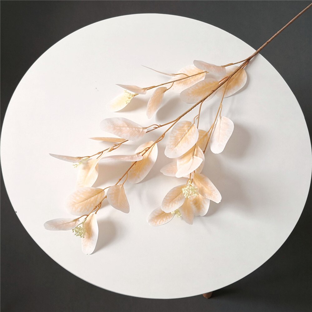 1pc Artificial Flower Simulation Handmade DIY Bouquet Dutch Leaf Bride Dandelion Bridal Bouquet For Home Wedding Vase Decoration: 2pcs champagne