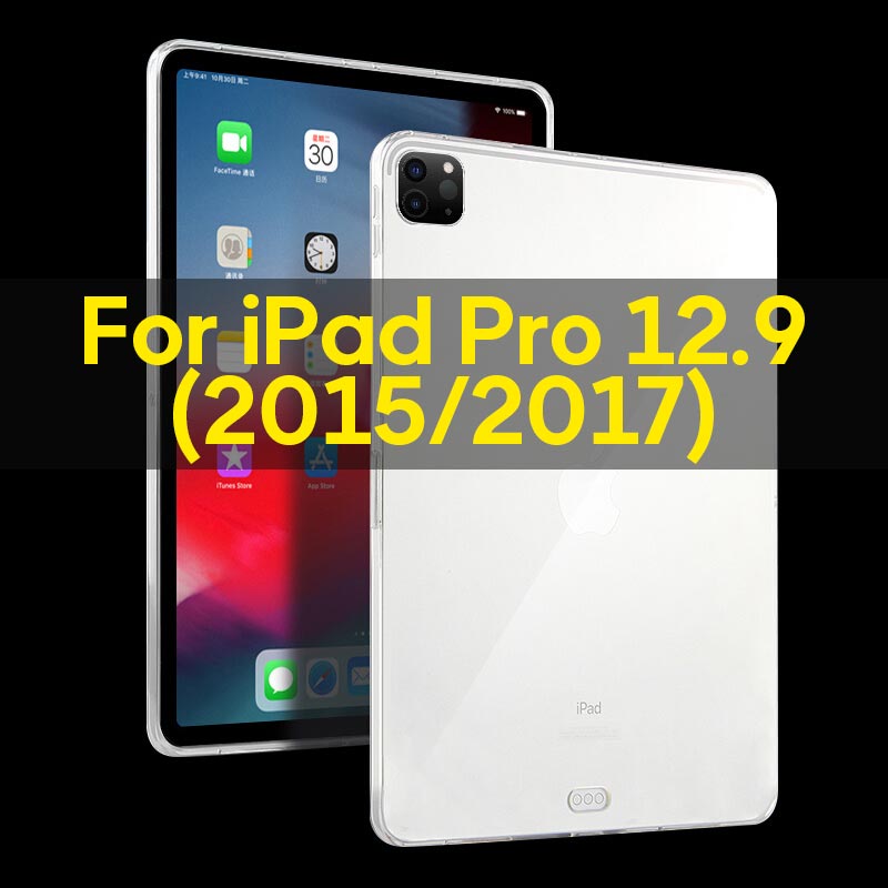 Custodia In Silicone trasparente Per iPad Pro 2020 11 12.9 10.5 9.7 2017 2018 2019 10.2 Funda Per iPad 2 3 4 aria 3 2 1 Mini 4 5 Caso: For 12.9 2015 2017