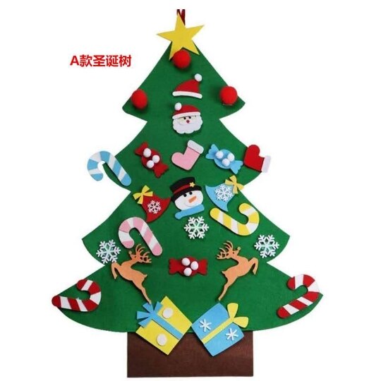 DIY Felt Christmas Snowman or Tree Kids Toys For Children Own Xmas Decoration Tree Year Favorite Kindergarten Craft: 1