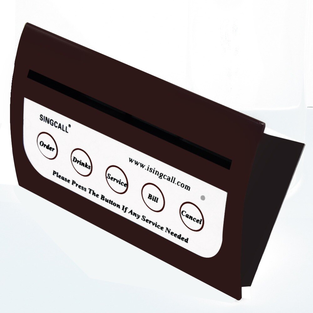SINGCALL Wireless Service Calling System Multi-keys with 5 options with menu holder freely 1500M coverage,APE750W