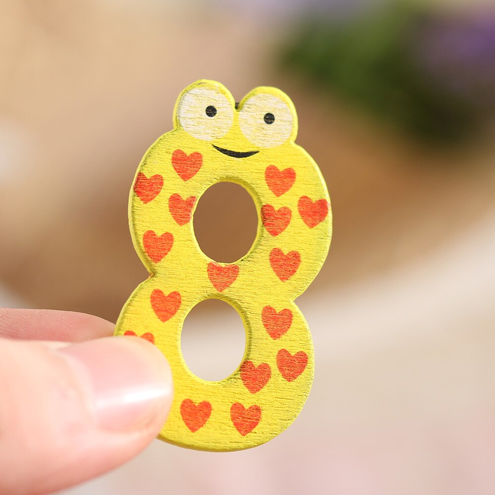 10pcs/set Security Tasteless Baby Number Refrigerator Fridge Magnetic Stick Mathematics Wooden Educational Kids Toys