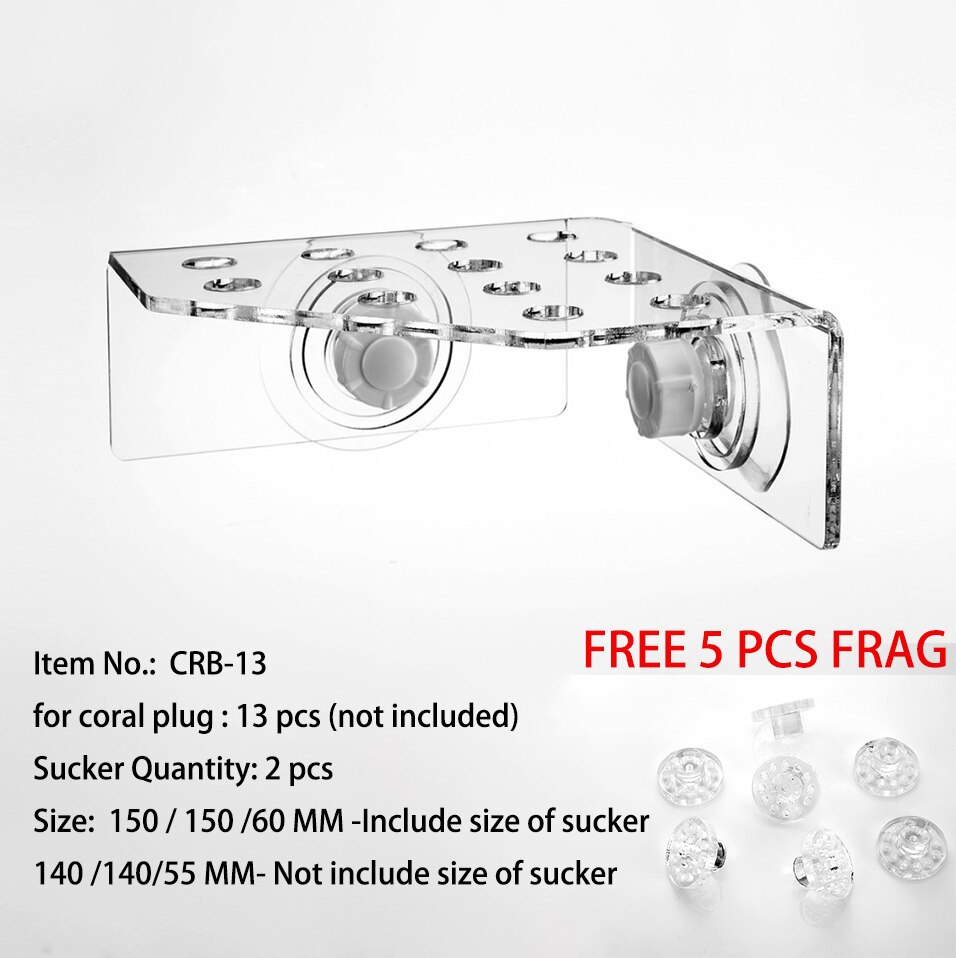Marine Sources Aquarium Clear Acrylic Coral Frag Plugs Rack Holder SPS Coral Support Seawater Fish Tank Accessories: CRB-13