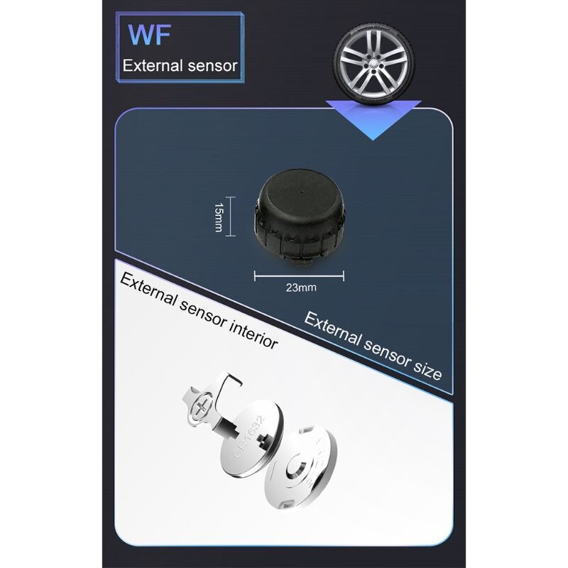 1 set tpms-sensoren geschikt voor vrachtwagen tpms waterdicht  ip67 433.92 mhz extern