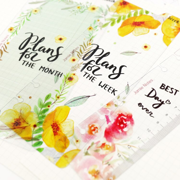 Libreta Original con de flores, 6 archivador con agujeros separadores para libreta, regla de marcador de índice para Dokibook, planificador en espiral, A5A6