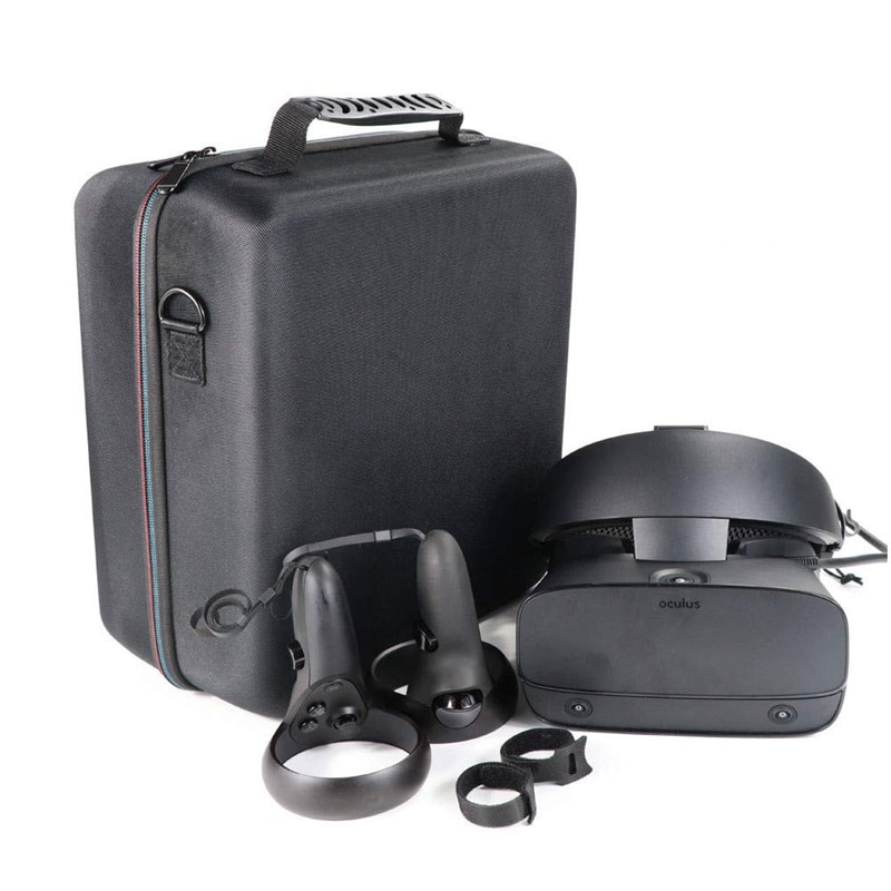 Hard Carrying Case For Oculus Rift S Pc-Powered Vr Gaming Headset Protective Storage Travel Box (Black+Grey)