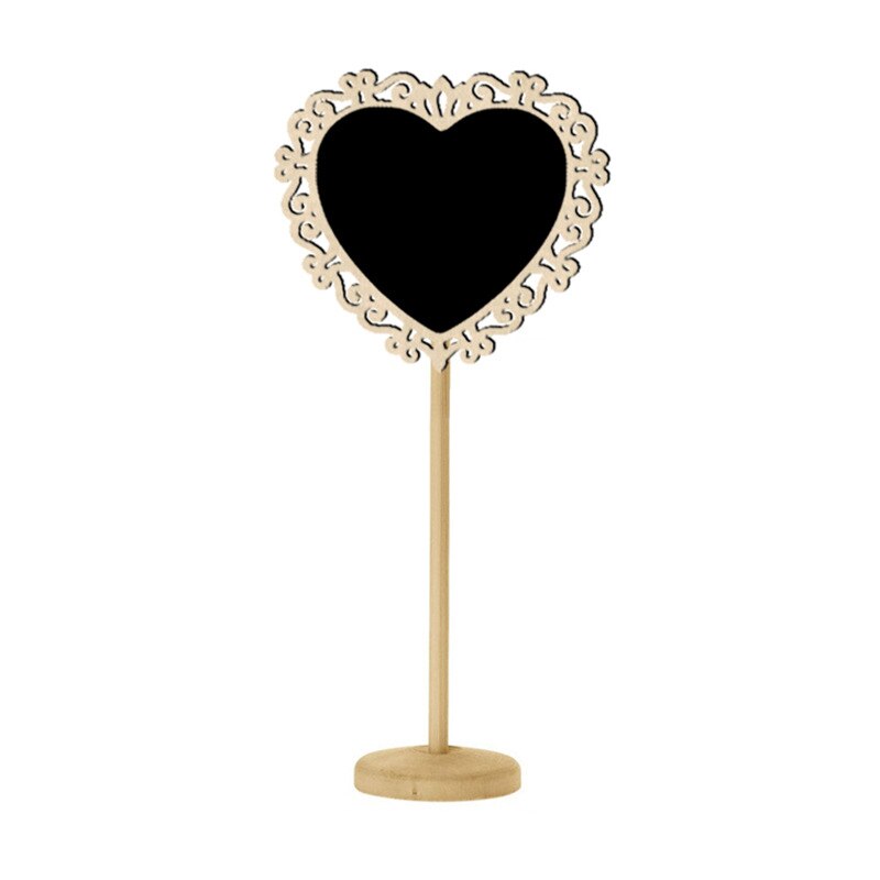 10 piezas corazón Mini pizarra mensaje boda Mesa decoración Stand