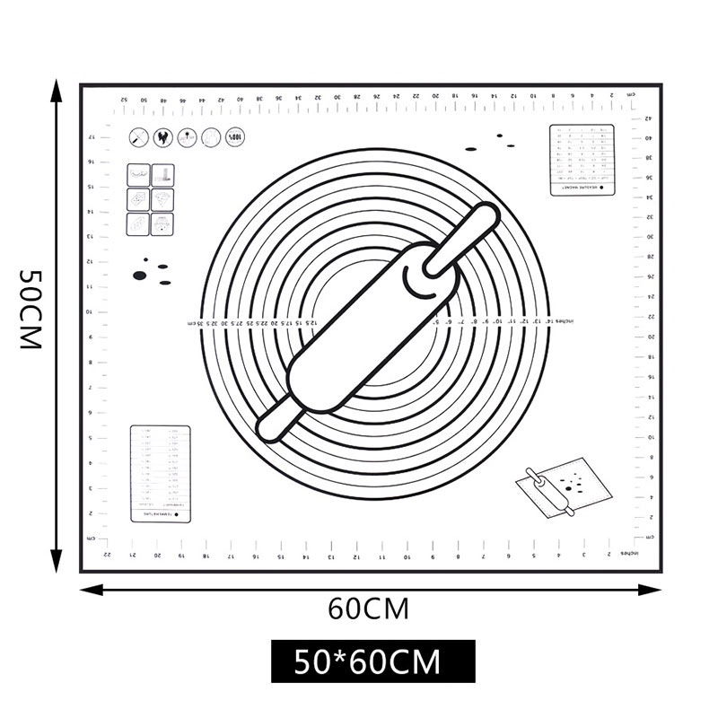 Multifunction Baking Mat Scale Food Grade Silicone Baking Tray Pad Fondant Pad High temperature resistance Placemat Dish