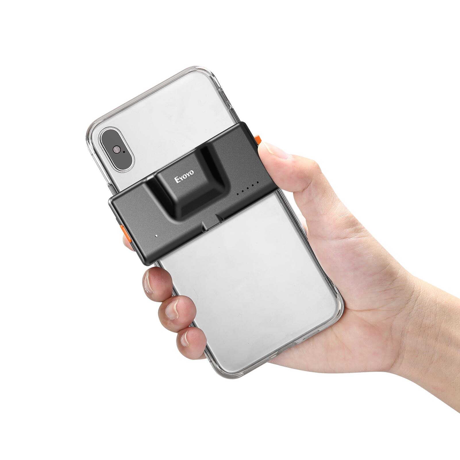 Eyoyo Back Clip Bluetooth Barcode Scanner Phone Portable Bar Code Reader 1D Scanner Android IOS System Fast &amp; Accurate Scanning