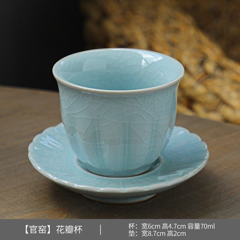 Taza de cerámica para café expreso con platillo, de pequeña capacidad taza de café, cambio de horno, taza de té turco, posavasos de Kungfu chino: 04