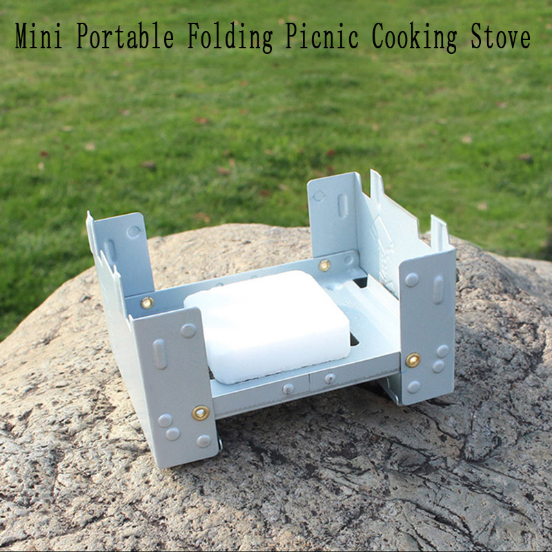Portable Mini Foldable Cooker Picnic Cooking Stove Barbecue Solid Fuel Alcohol Burners Oven For Outdoor backpacking camping