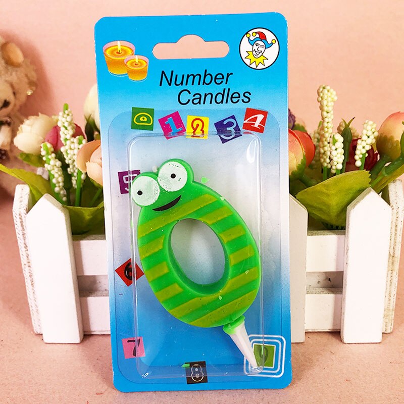 Suministros de velas para pastel de de cumpleaños para niños, CandleTopper de animales creativos, ojos grandes, coloridos, decoraciones para hornear magdalenas de boda: 0