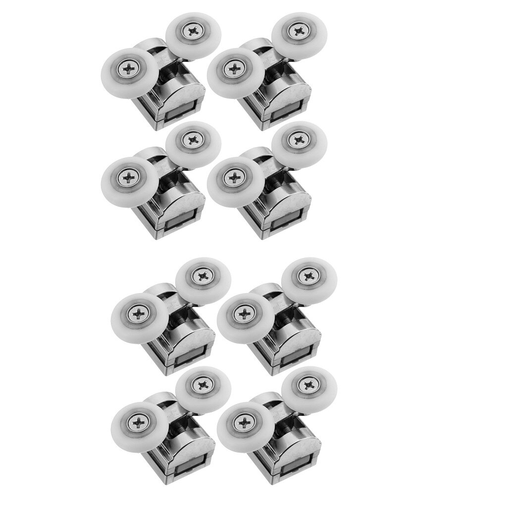 8 Pack Shower Door Rollers Bathroom Upper Sliding Runners Sliders Wheels