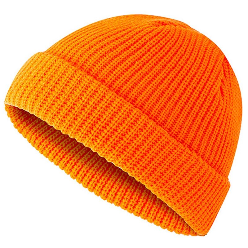 Unisex Beanie Hat Ribbed Knitted Cuffed Winter Hat Warm Short Beanie Casual Solid Color Skullcap Baggy For Adult Men Beanie: OR