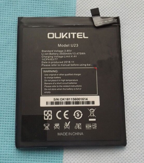Originele Oukitel U23 Telefoon Batterij 3500Mah 3.85V Voor Oukitel U23 6.18 "Notch Display 6G 64G mobiele Telefoon