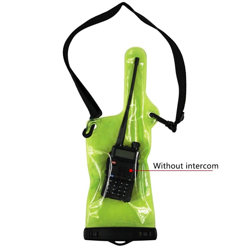 Pvc vandtæt taske taske pose til walkie talkie to-vejs radioer fuld beskytter cover holder med lanyard bærbar udendørs forsyning