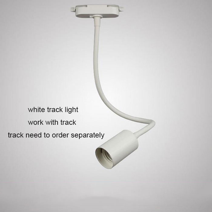 L40cm Hose Neck E27 Track Light Gooseneck Rail Ceiling Mounted Track Lighting Industrial Clothing Store Adjusted Rail Lamp Spots: Blue