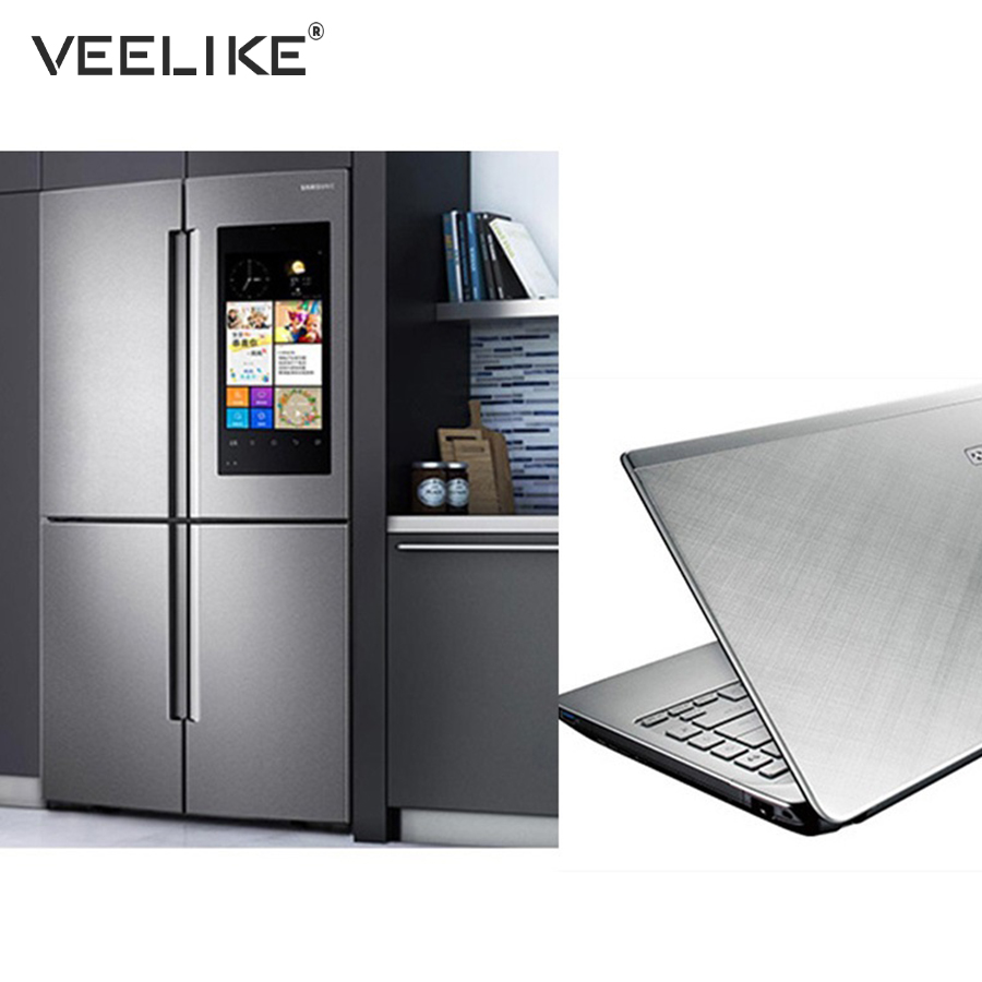 PVC Vinile in Acciaio Inox auto Carta Da Parati adesiva Frigorifero Lavastoviglie Carta di Contatto Apparecchio Mensola Fodera Autoadesivi Della Parete Della Cucina