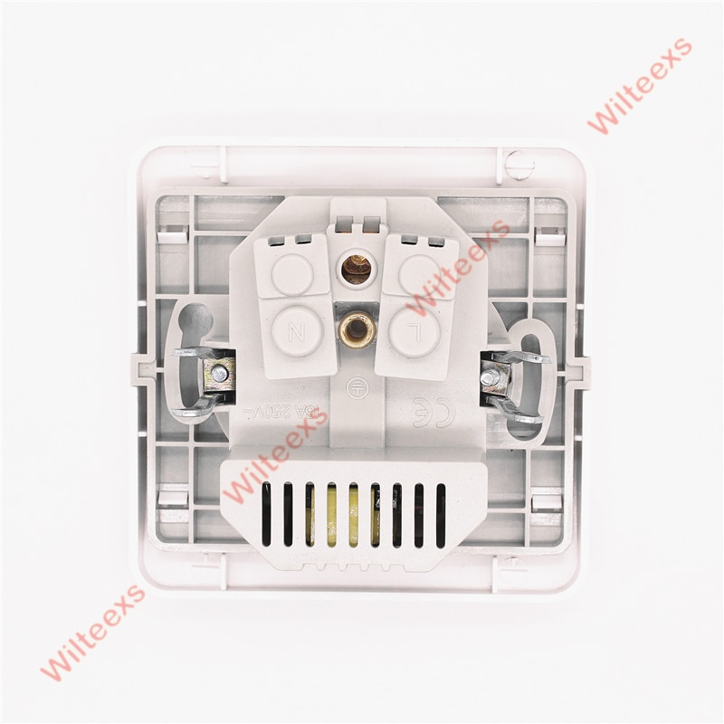 WILTEEXS Dual USB Port 5V 2A Electric Wall Charger Adapter EU Plug Socket Switch Power Dock Station Charging Outlet Panel WHITE