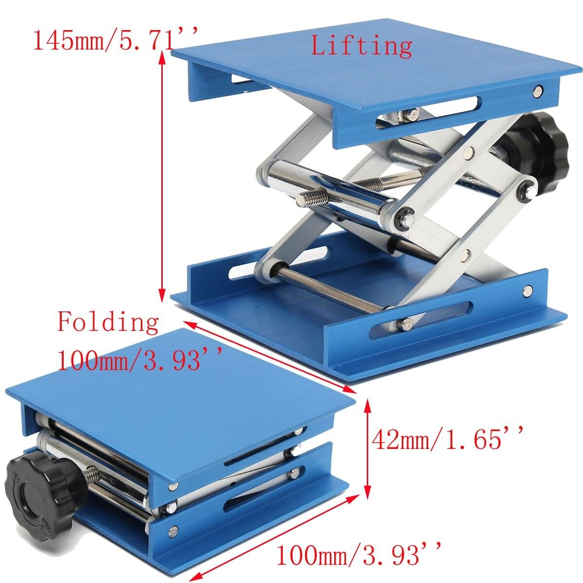 Aluminum Oxide Lab Jack Stand Lab Jack 4&quot; Laboratory Lab-Lift Lifting Platforms