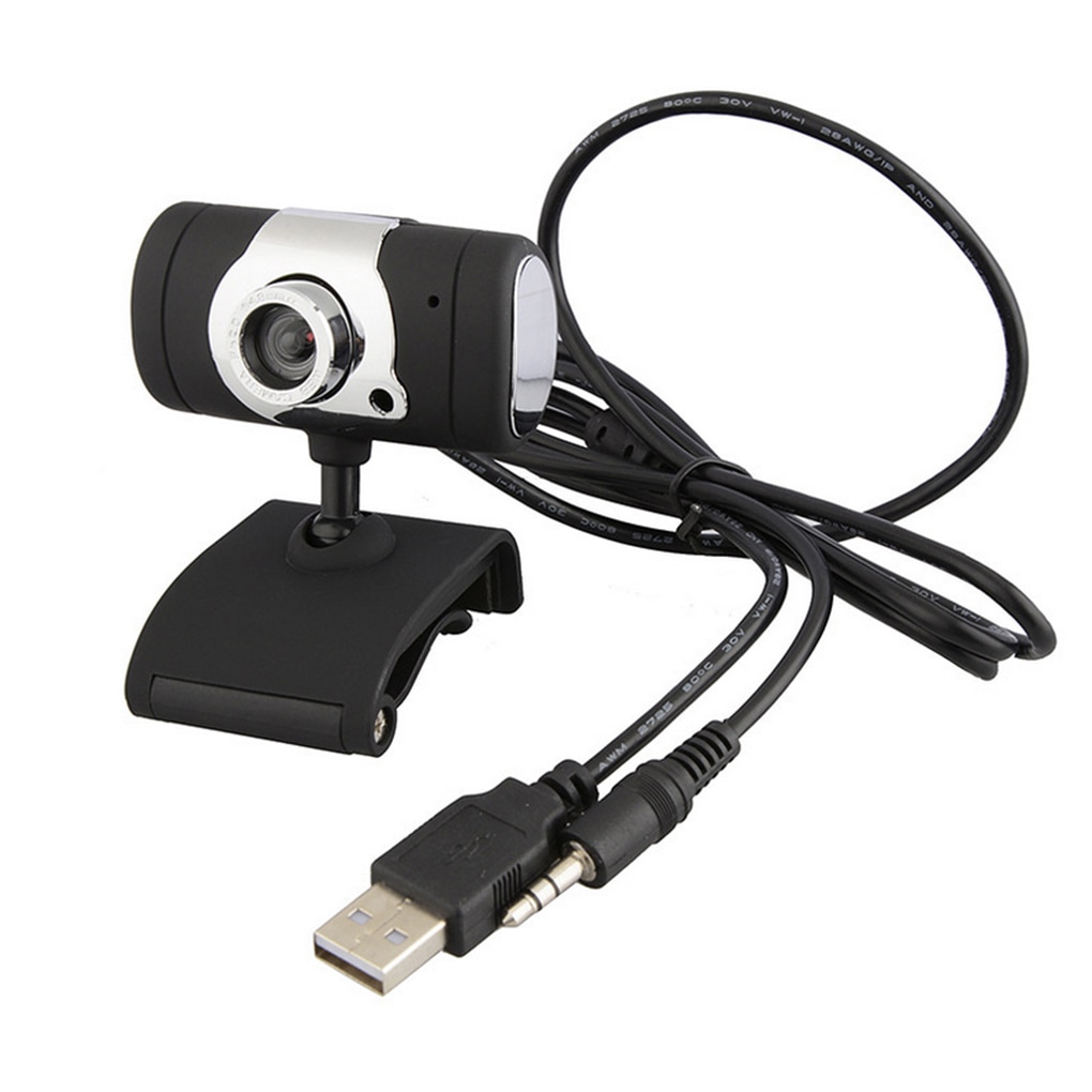 Driver-free Webcam Video Chat Glass Lens 480P 360 Degrees Rotating Webcam for Desktop Computer Laptop: Default Title