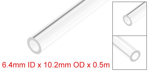Uxcell starre Acryl rohre Rundrohr o.d 8mm-22mm 50cm langes Rohr transparent pmma Rohr Aquarium Zubehör Rohr verschraubungen: Silber